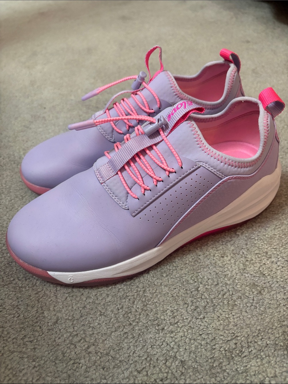 Women's Lilac Slip-On Clove Sneakers with Pink Accents